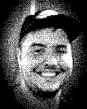Jesse Payne, rendered as a black-and-white dithered portrait.